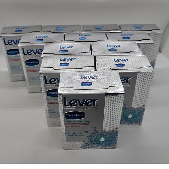 Lever 2000 Vaseline Skin Refreshing Original Bar Soap Body Wash Lot of 12 - Picture 1 of 4